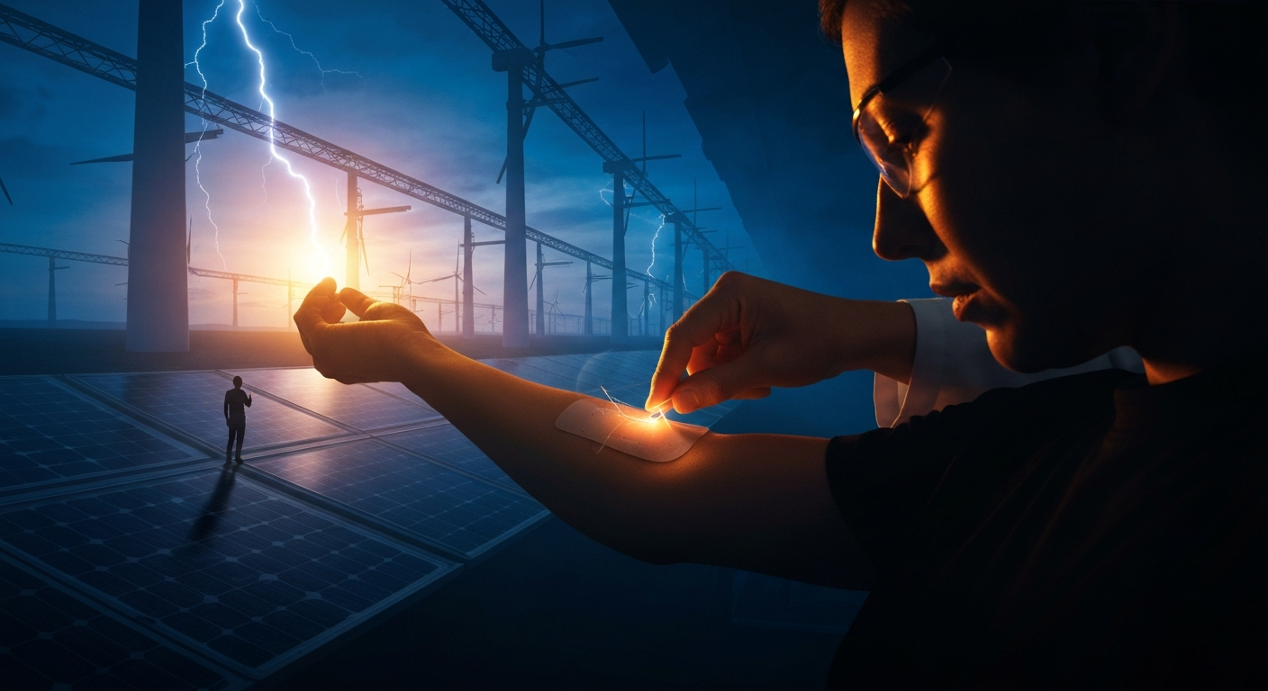 Cinematic hyperrealistic art: A scientists hand, illuminated by a dramatic warm amber key light from the side, delicately ap